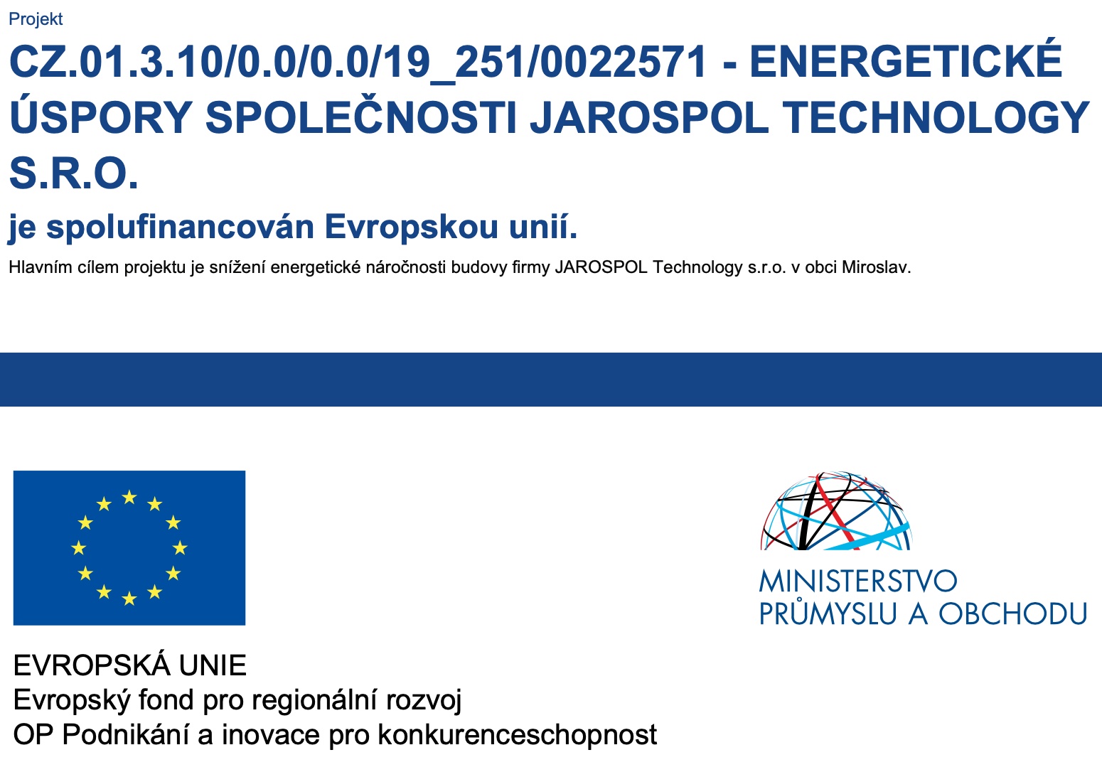 projekt uspory energie Jarospol